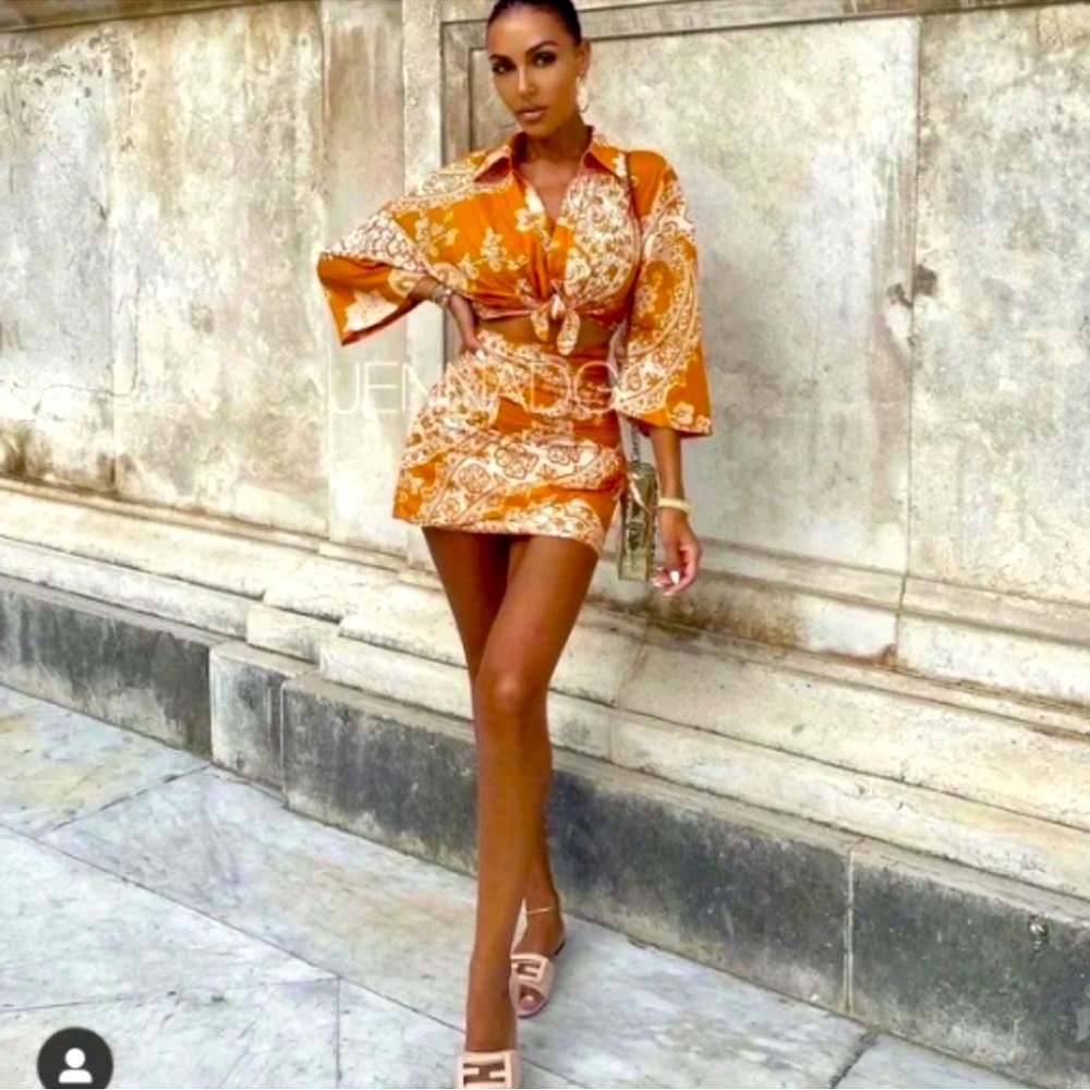 BLOGGERS FAVE- Zara two-piece Orange coord SET
